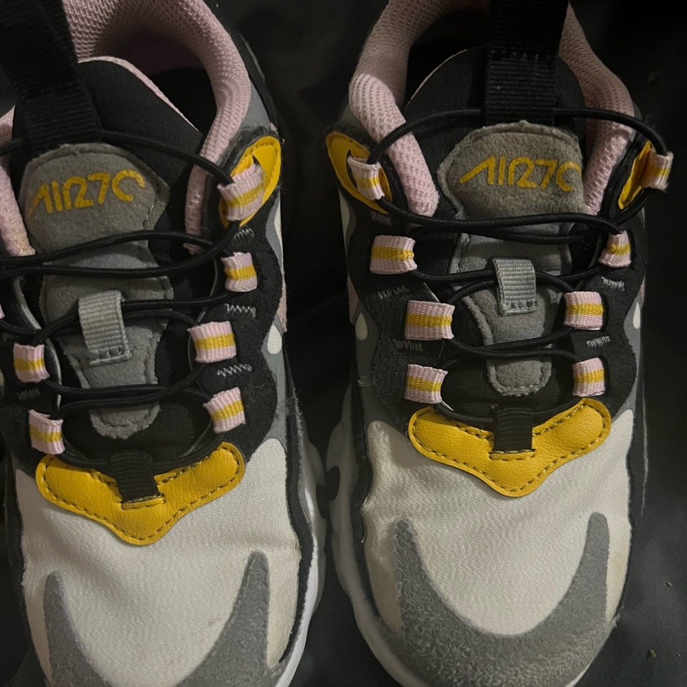 2 pairs size 11 kids Nike Air and Bebe black shoes
